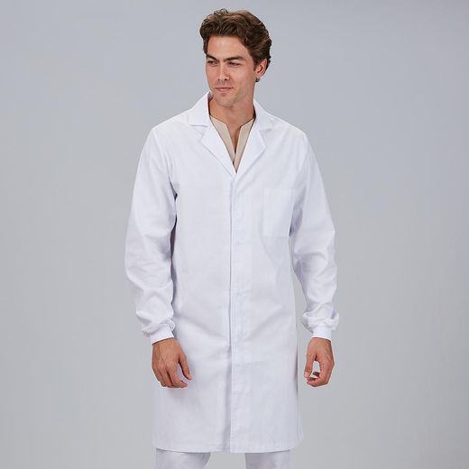 Bata Unisex Puño Elástico y Presión (Sarga)