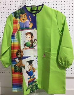 Boutons de robe verte dessinant des animaux