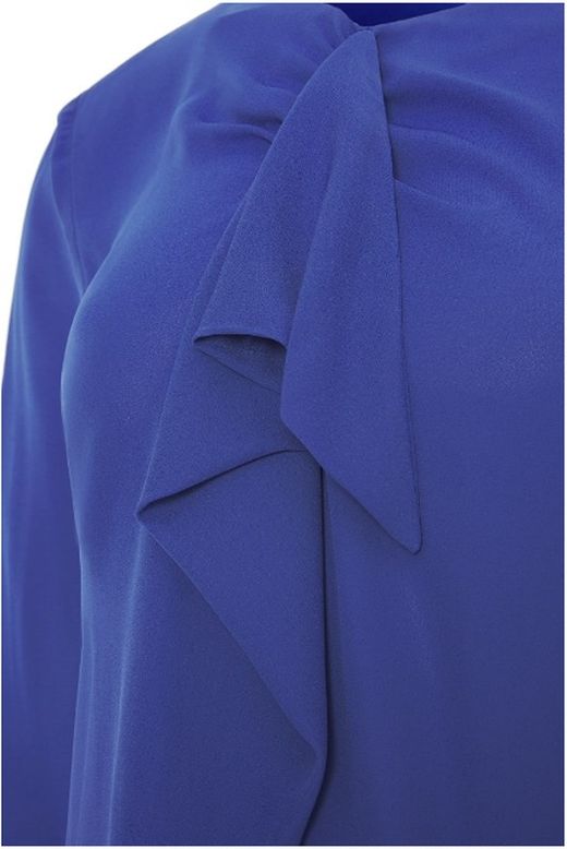 Blusa Frunce en Cuello blanco o azul