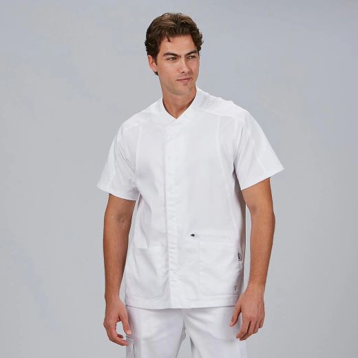 Blusa Hombre Jesua Satén de Algodón (Cuello Cruzado)