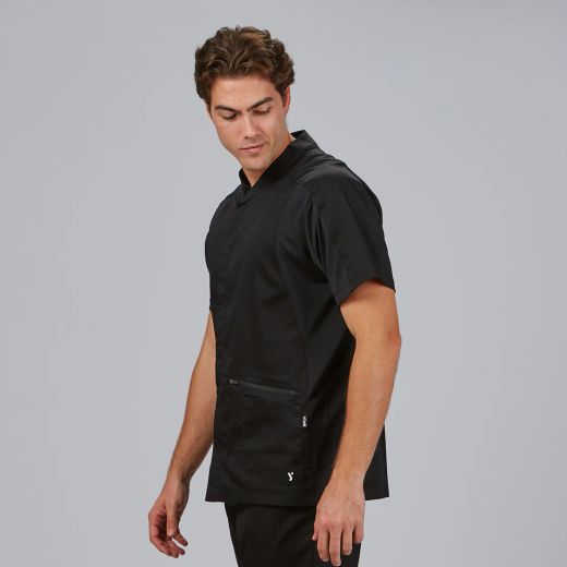 Blusa Hombre Jesua Satén de Algodón (Cuello Cruzado)