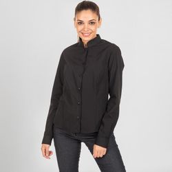 Blusa mujer cuello mao manga larga negro o blanco