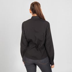 Blusa mujer cuello mao manga larga negro o blanco