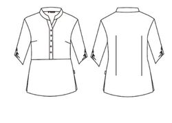 Blusa mujer cuello mao negro o blanco