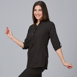 Blusa mujer cuello mao negro o blanco