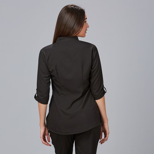 Blusa mujer cuello mao negro o blanco