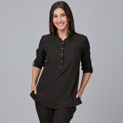 Blusa mujer cuello mao negro o blanco