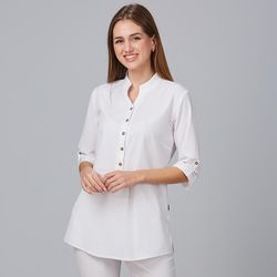Blusa mujer cuello mao negro o blanco