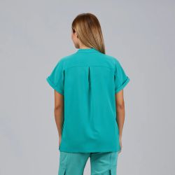 Blusa Mujer Débora (Tejido Reciclado y Manga Japonesa)