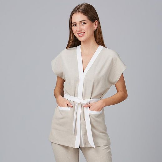 Blusa Mujer Loto (Tejido X.LINEN con Lazo)