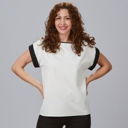 Blusa Mujer Crepé Manga Japonesa