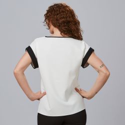 Blusa Mujer Crepé Manga Japonesa