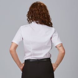 Blusa Mujer Cuello Mao Manga Corta