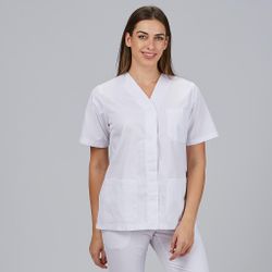 Blusa Mujer Sanitaria (Botón Presión y Sarga)