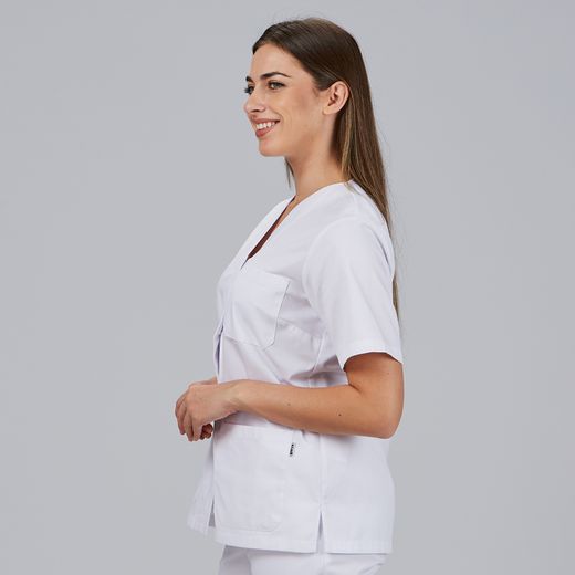 Blusa Mujer Sanitaria (Botón Presión y Sarga)