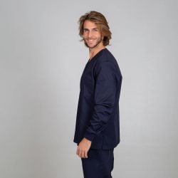 Blusa Sanitaria Unisex Manga Larga (Puño Canalé)