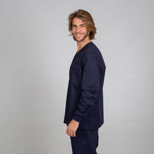 Blusa Sanitaria Unisex Manga Larga (Puño Canalé)