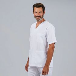 Blusa Sanitario Unisex Sarga (Escote en V)