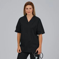 Blusa Sanitario Unisex Sarga (Escote en V)