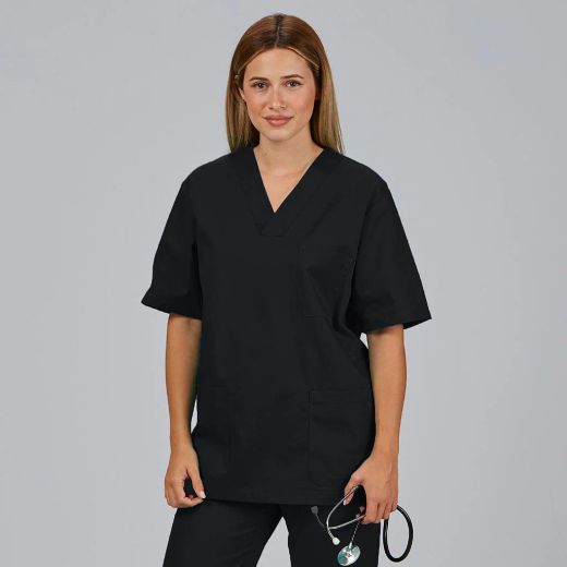 Blusa Sanitario Unisex Sarga (Escote en V)