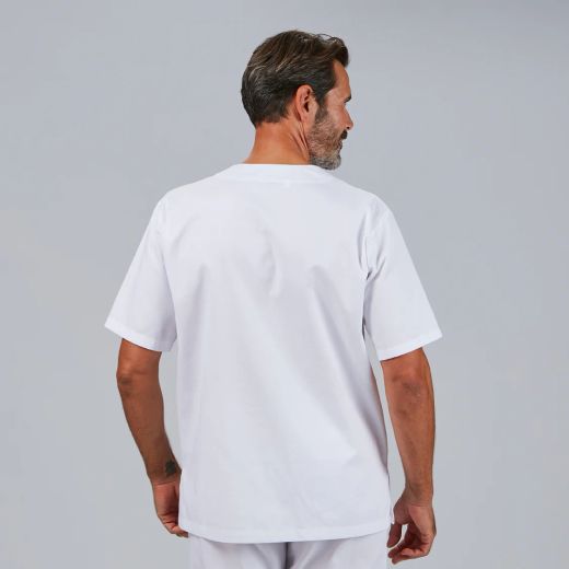Blusa Sanitario Unisex Sarga (Escote en V)