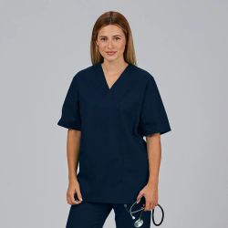 Blusa Sanitario Unisex Sarga (Escote en V)