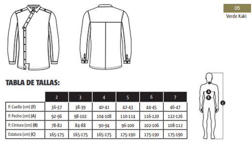 Camisa Cierre Lateral Kaki Hombre