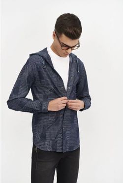 Camisa con Capucha Denim