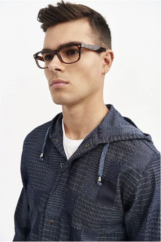 Camisa con Capucha Denim