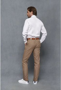 Camisa Cuello Mao Hombre blanco