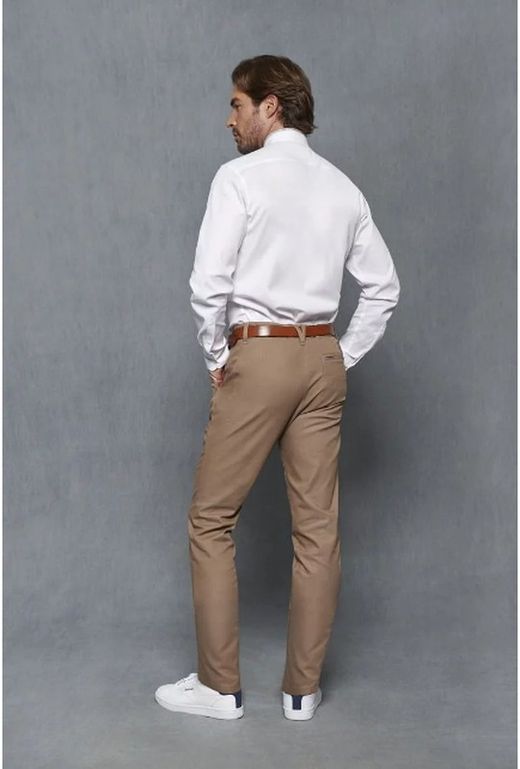 Camisa Cuello Mao Hombre blanco