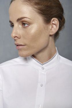 Camisa Cuello Mao Mujer blanco