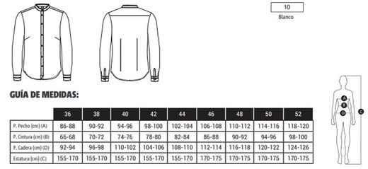 Camisa Cuello Mao Mujer blanco