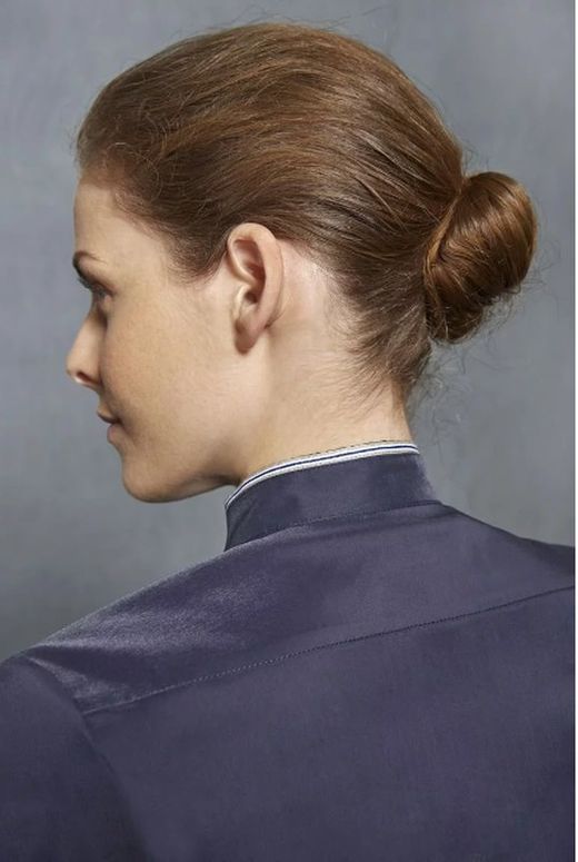 Camisa Cuello Mao Mujer Marino