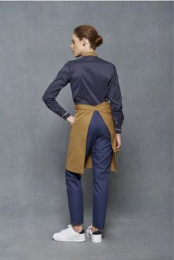 Camisa Cuello Mao Mujer Marino