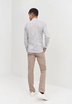 Camisa Estampada Cuello Mao Hombre