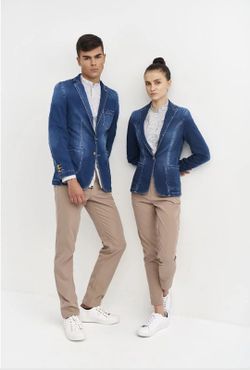 Camisa Estampada Cuello Mao Hombre