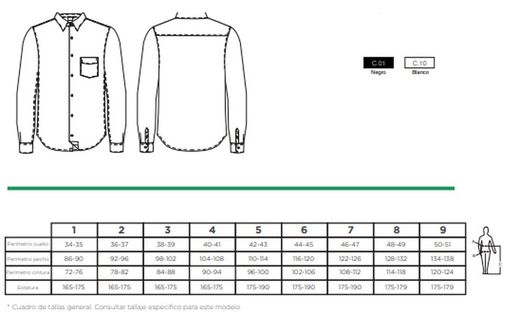 Camisa Hombre colores