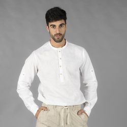 Camisa hombre lino varios colores