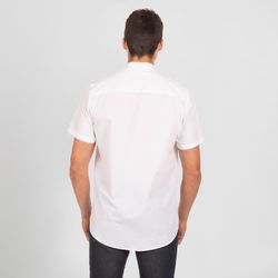 Camisa hombre manga corta cuello mao negro o blanco