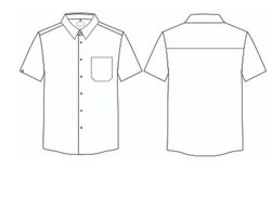 Chemise homme MC blanche ou noire