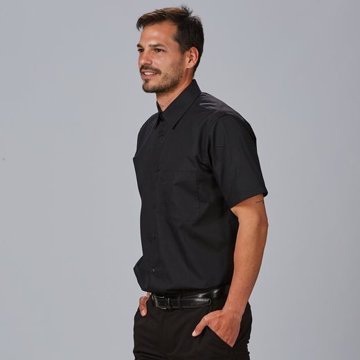 Chemise homme MC blanche ou noire