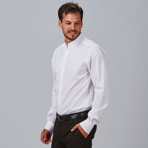 Camisa Hombre Serene Cuello Mao Slim Fit