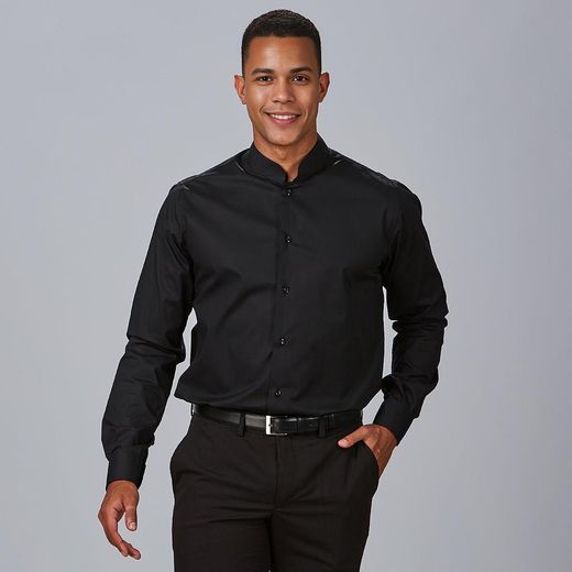Camisa Hombre Serene Cuello Mao Slim Fit