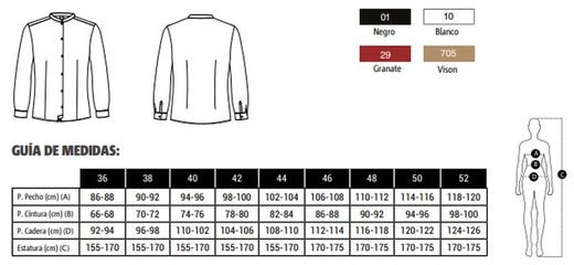 Camisa ML Cuello Mao Mujer colores