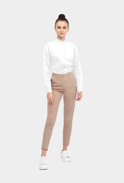 Camisa Mujer cierre inclinado blanco o azul