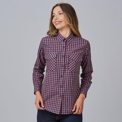 Camisa de cuadros para mujer, color azul o rojo, marca Garys