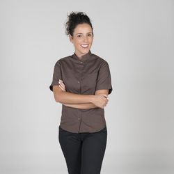 Camisa mujer cuello mao colores