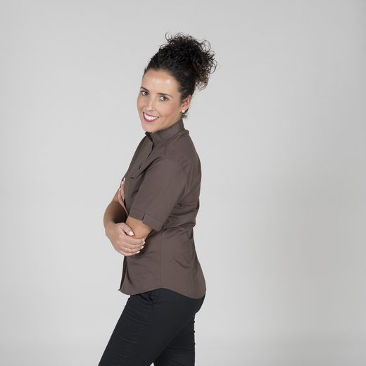 Camisa mujer cuello mao colores