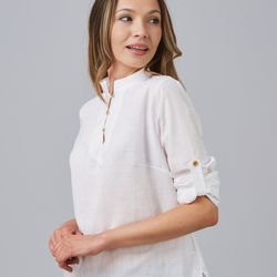Camisa mujer Flora blanco